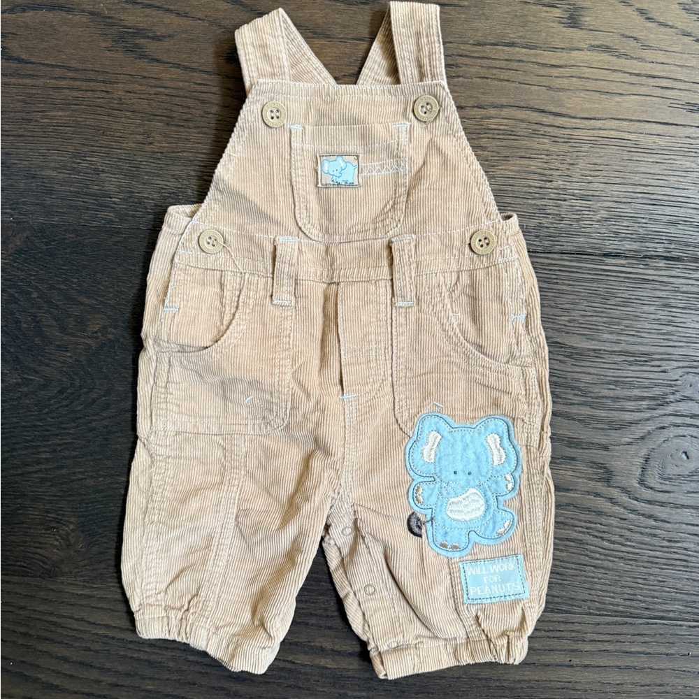 Tan Corduroy Baby Overalls